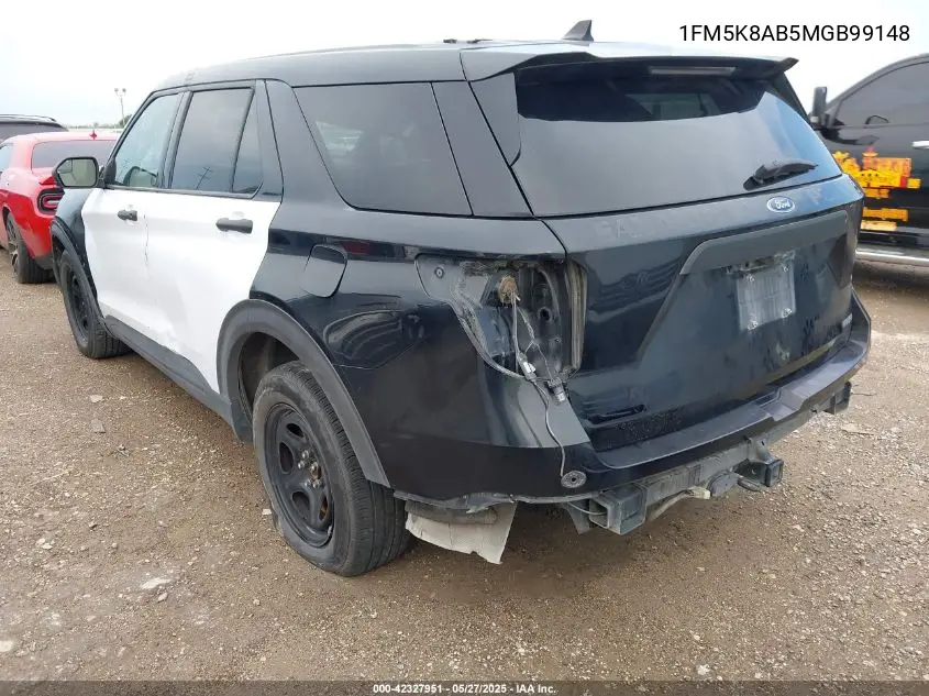 2021 Ford Police Interceptor VIN: 1FM5K8AB5MGB99148 Lot: 42327951