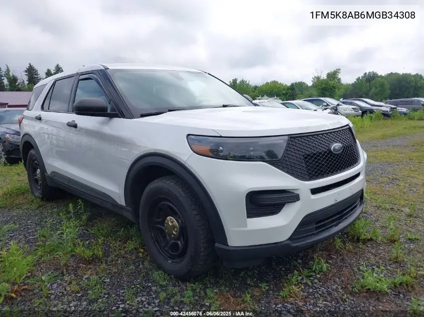 2021 Ford Police Interceptor VIN: 1FM5K8AB6MGB34308 Lot: 42456076