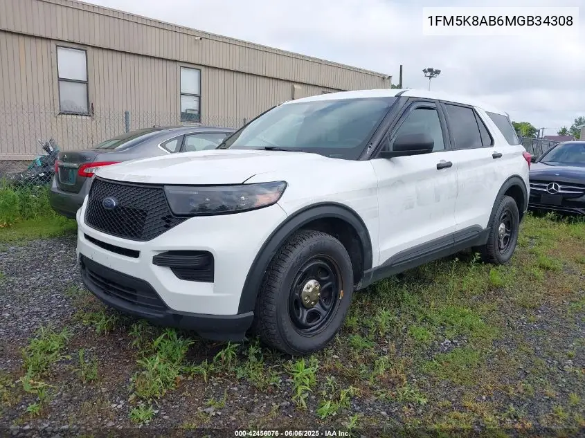 2021 Ford Police Interceptor VIN: 1FM5K8AB6MGB34308 Lot: 42456076