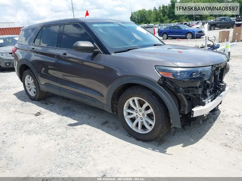 2021 Ford Police Interceptor VIN: 1FM5K8AW0MNA08587 Lot: 42494529