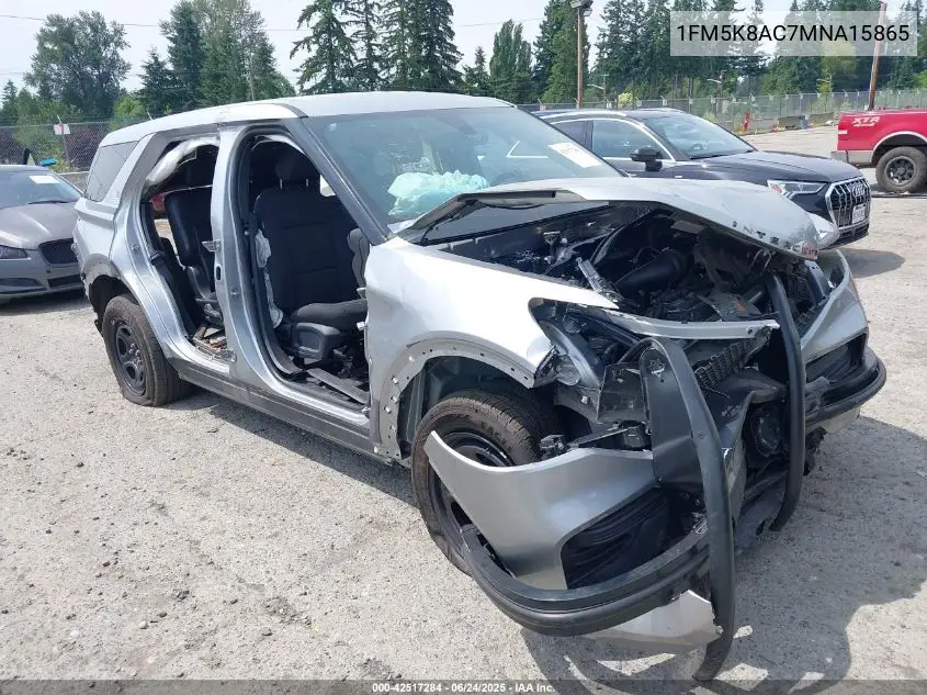 2021 Ford Police Interceptor VIN: 1FM5K8AC7MNA15865 Lot: 42517284