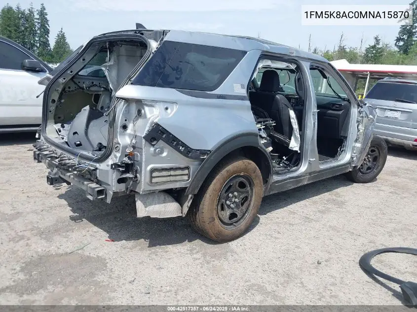 2021 Ford Police Interceptor VIN: 1FM5K8AC0MNA15870 Lot: 42517357