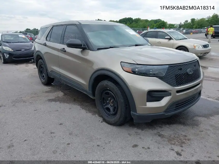2021 Ford Police Interceptor VIN: 1FM5K8AB2MGA18314 Lot: 42548118