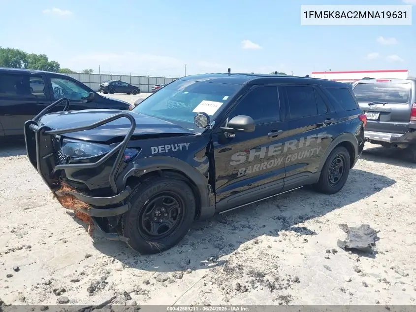 2021 Ford Police Interceptor VIN: 1FM5K8AC2MNA19631 Lot: 42589211