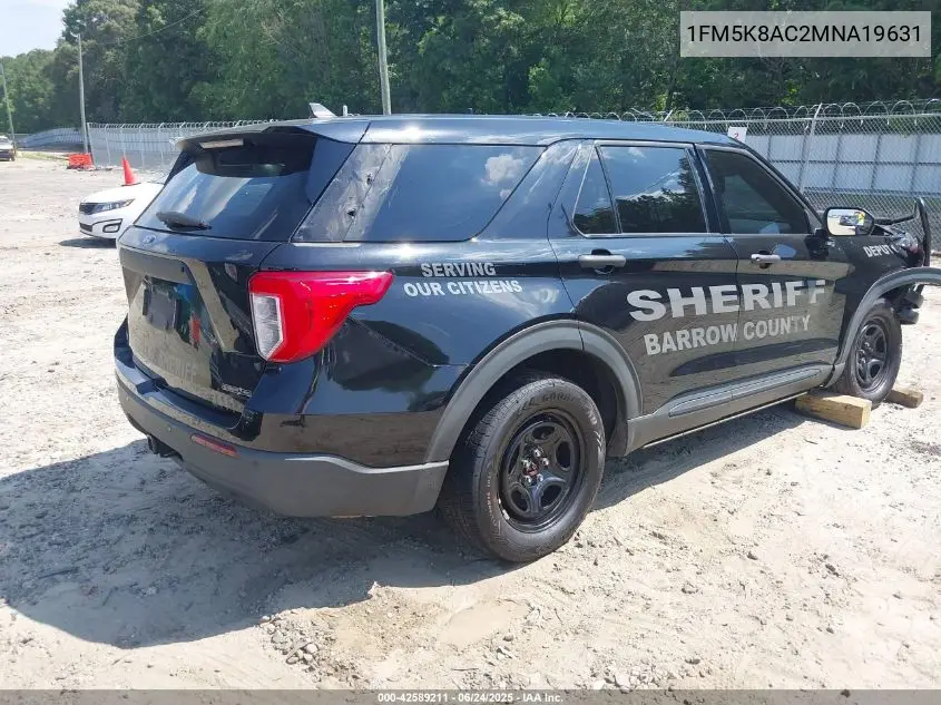 2021 Ford Police Interceptor VIN: 1FM5K8AC2MNA19631 Lot: 42589211