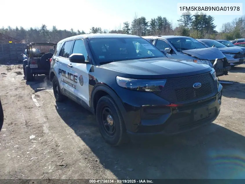 2022 Ford Police Interceptor VIN: 1FM5K8AB9NGA01978 Lot: 41750334