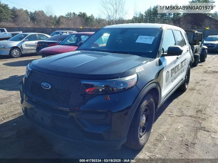 2022 Ford Police Interceptor VIN: 1FM5K8AB9NGA01978 Lot: 41750334