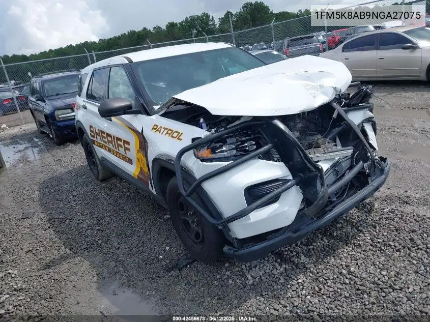 2022 Ford Police Interceptor VIN: 1FM5K8AB9NGA27075 Lot: 42456673