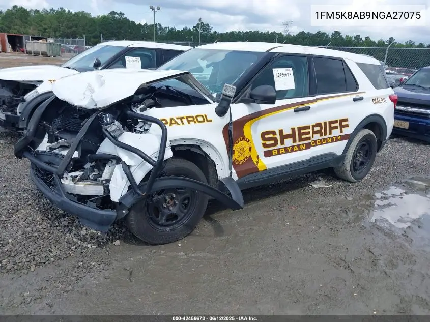 2022 Ford Police Interceptor VIN: 1FM5K8AB9NGA27075 Lot: 42456673