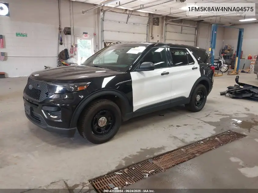 2022 Ford Police Interceptor VIN: 1FM5K8AW4NNA04575 Lot: 42580054