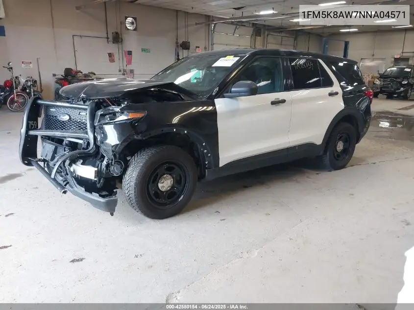 2022 Ford Police Interceptor VIN: 1FM5K8AW7NNA04571 Lot: 42580154