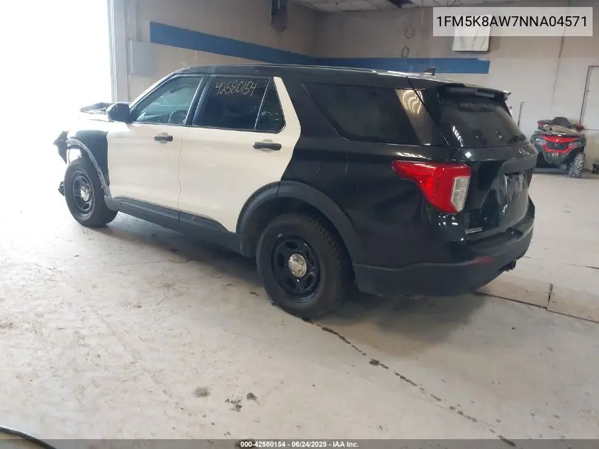 2022 Ford Police Interceptor VIN: 1FM5K8AW7NNA04571 Lot: 42580154