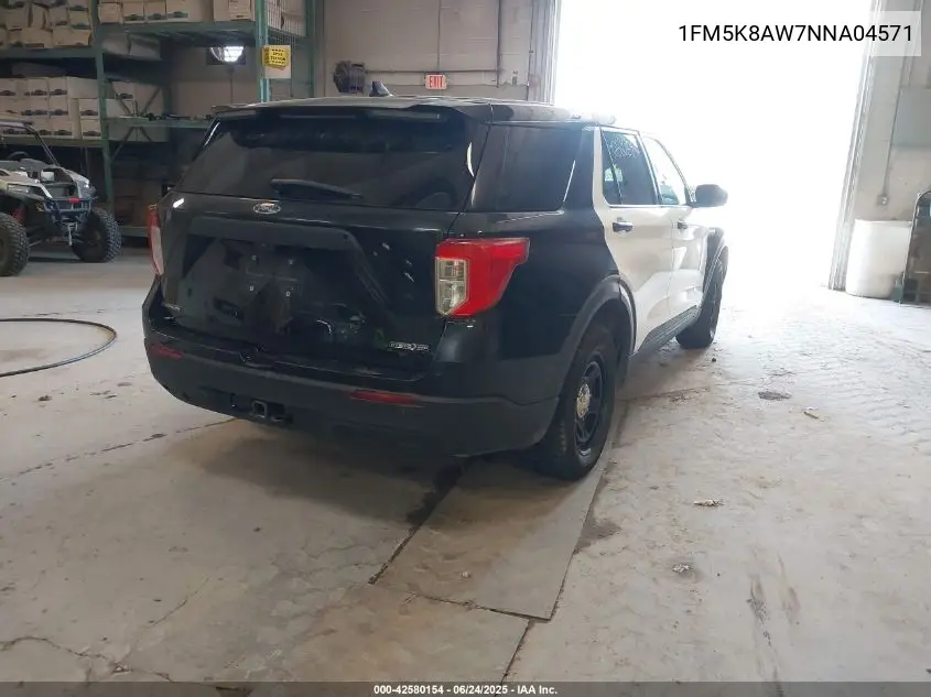 2022 Ford Police Interceptor VIN: 1FM5K8AW7NNA04571 Lot: 42580154