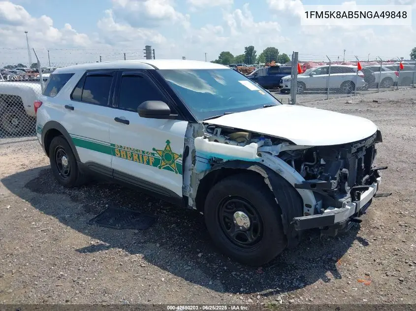 2022 Ford Police Interceptor VIN: 1FM5K8AB5NGA49848 Lot: 42580203