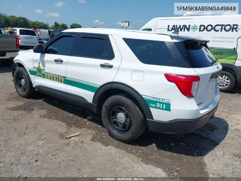 2022 Ford Police Interceptor VIN: 1FM5K8AB5NGA49848 Lot: 42580203