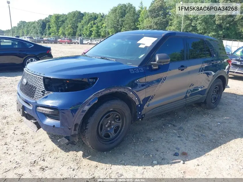2023 Ford Police Interceptor VIN: 1FM5K8AC6PGA34268 Lot: 42435953