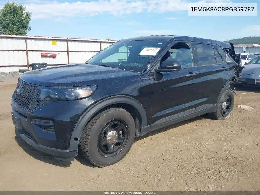 2023 Ford Police Interceptor VIN: 1FM5K8AC8PGB59787 Lot: 42607731