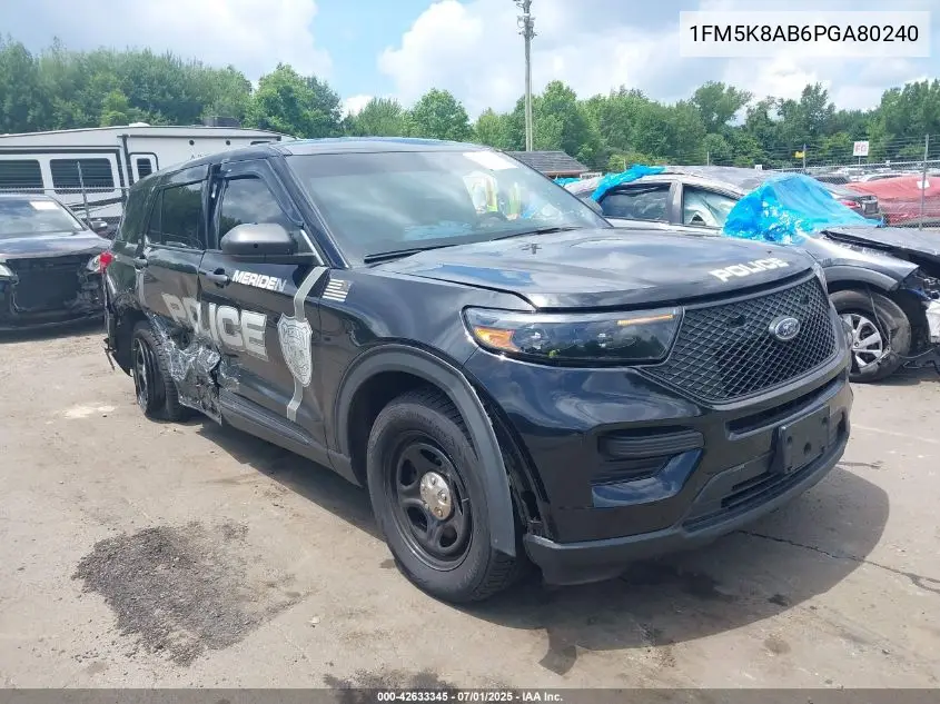 2023 Ford Police Interceptor VIN: 1FM5K8AB6PGA80240 Lot: 42633345
