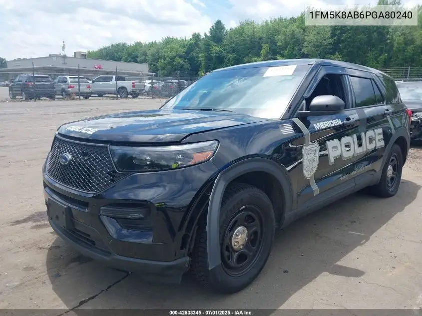 2023 Ford Police Interceptor VIN: 1FM5K8AB6PGA80240 Lot: 42633345