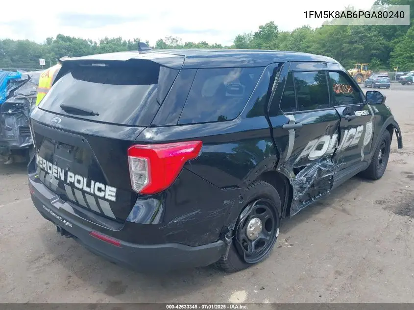 2023 Ford Police Interceptor VIN: 1FM5K8AB6PGA80240 Lot: 42633345
