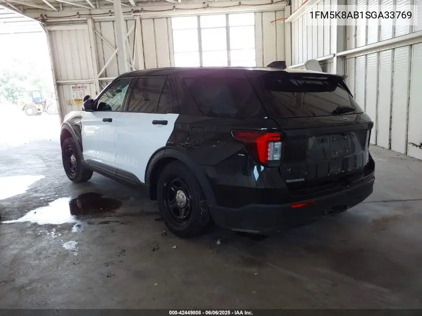 2025 Ford Police Interceptor VIN: 1FM5K8AB1SGA33769 Lot: 42449808