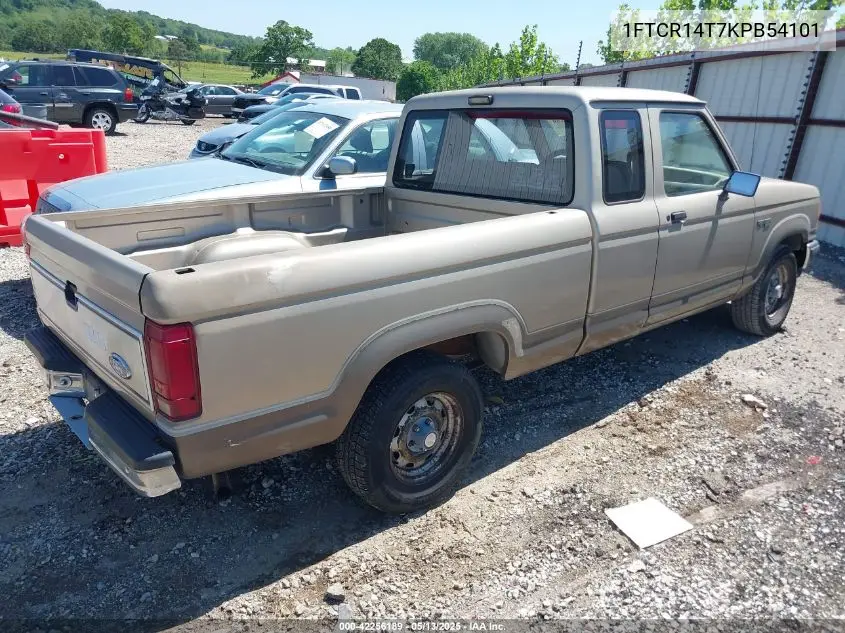 1989 Ford Ranger Super Cab VIN: 1FTCR14T7KPB54101 Lot: 42256189