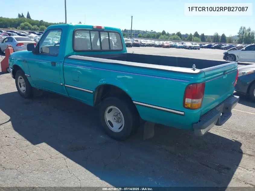 1994 Ford Ranger VIN: 1FTCR10U2RPB27087 Lot: 42748129
