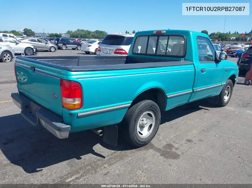 1994 Ford Ranger VIN: 1FTCR10U2RPB27087 Lot: 42748129