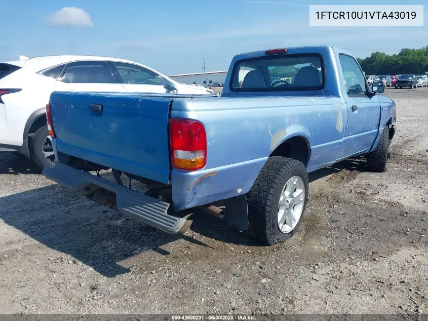 1997 Ford Ranger VIN: 1FTCR10U1VTA43019 Lot: 42600231