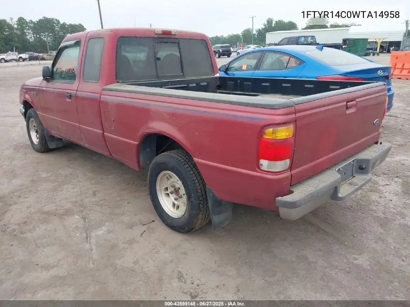 1998 Ford Ranger Xl/Xlt VIN: 1FTYR14C0WTA14958 Lot: 42595148