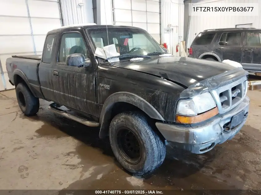 2000 Ford Ranger Xlt VIN: 1FTZR15X0YPB63677 Lot: 41740775