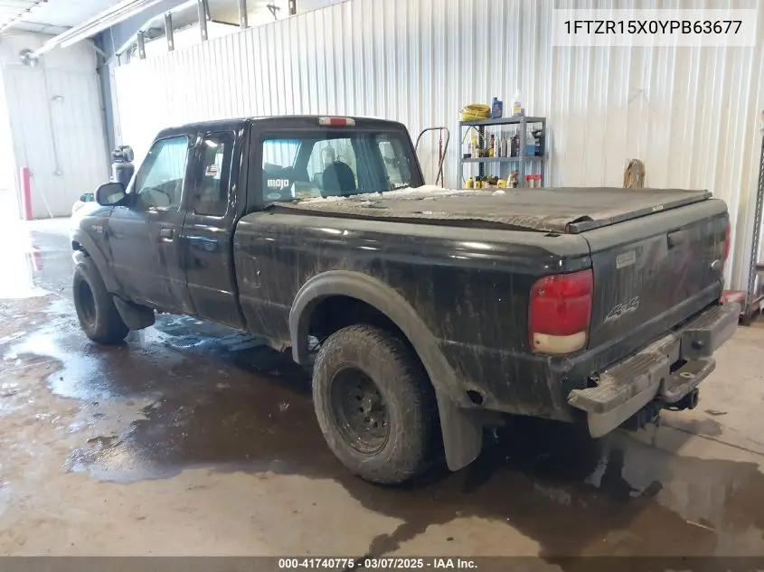 2000 Ford Ranger Xlt VIN: 1FTZR15X0YPB63677 Lot: 41740775