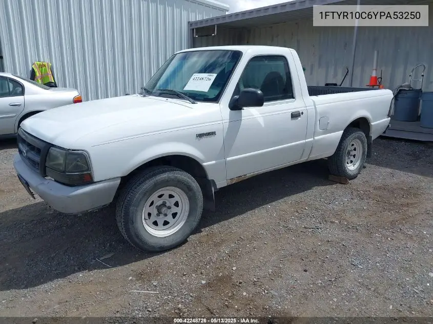 2000 Ford Ranger Xl/Xlt VIN: 1FTYR10C6YPA53250 Lot: 42248726