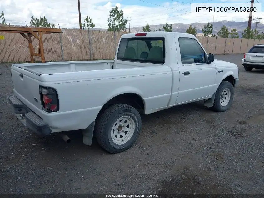 2000 Ford Ranger Xl/Xlt VIN: 1FTYR10C6YPA53250 Lot: 42248726