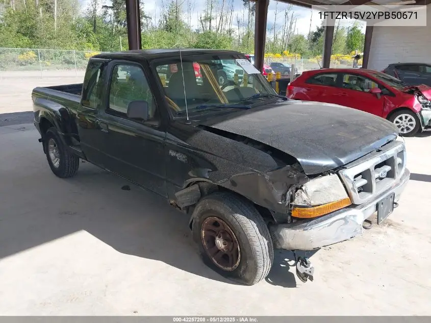 2000 Ford Ranger Xl/Xlt VIN: 1FTZR15V2YPB50671 Lot: 42257208