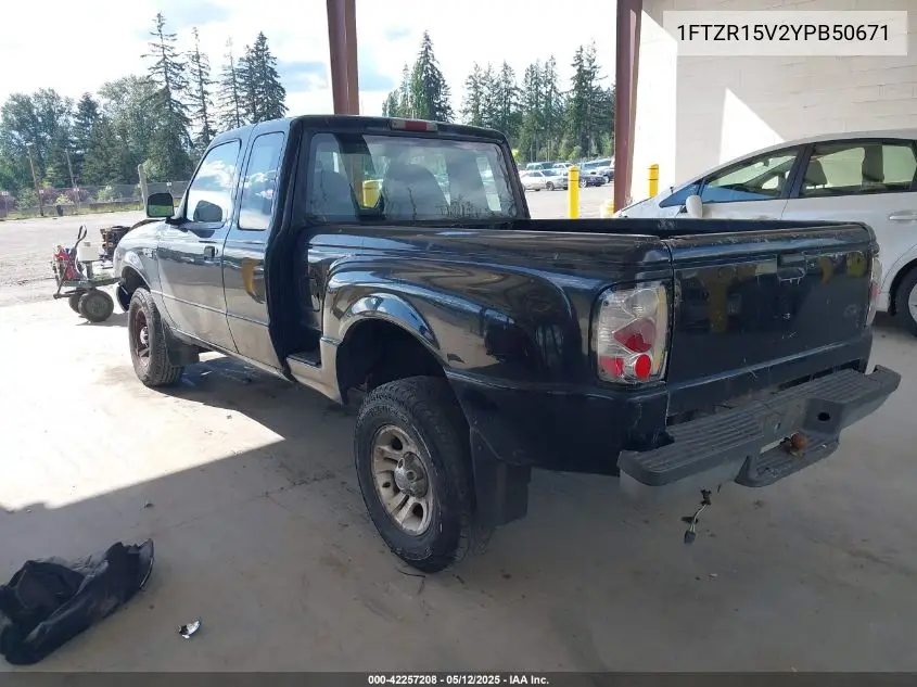2000 Ford Ranger Xl/Xlt VIN: 1FTZR15V2YPB50671 Lot: 42257208