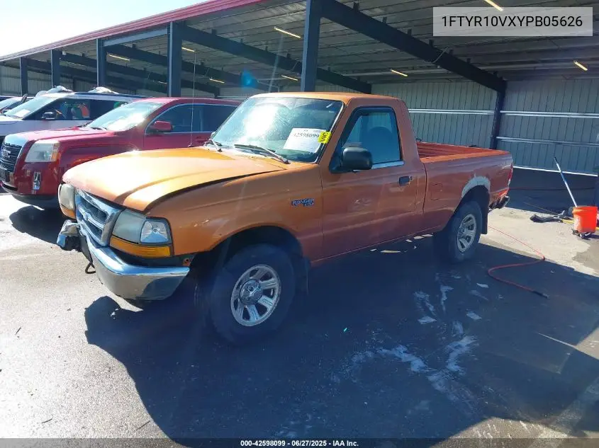 2000 Ford Ranger Xl/Xlt VIN: 1FTYR10VXYPB05626 Lot: 42598099