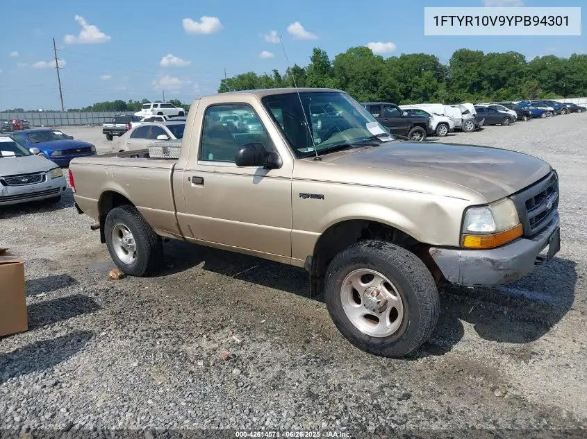 2000 Ford Ranger Xl/Xlt VIN: 1FTYR10V9YPB94301 Lot: 42614571