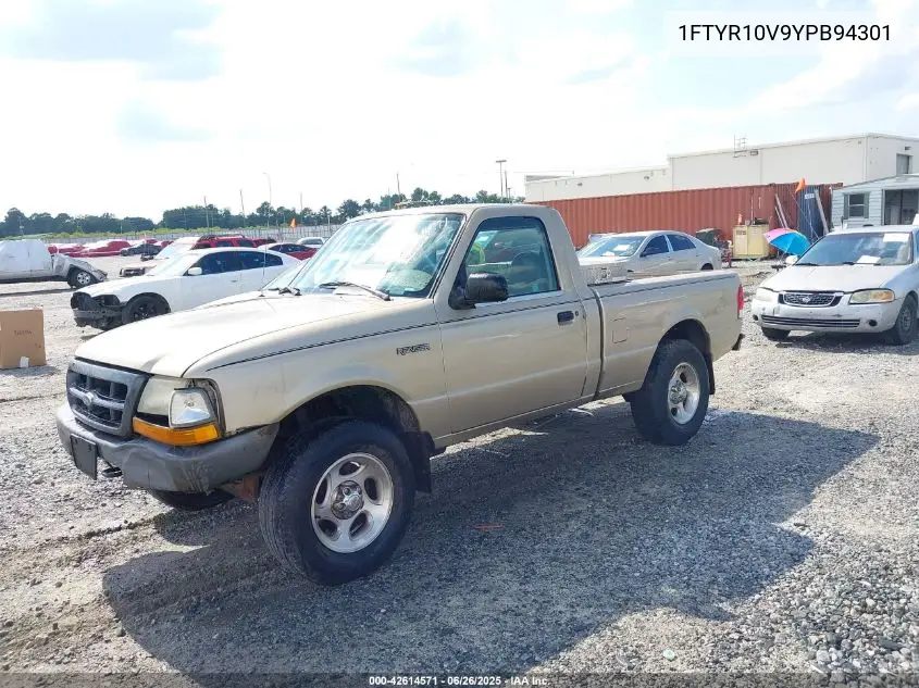 2000 Ford Ranger Xl/Xlt VIN: 1FTYR10V9YPB94301 Lot: 42614571