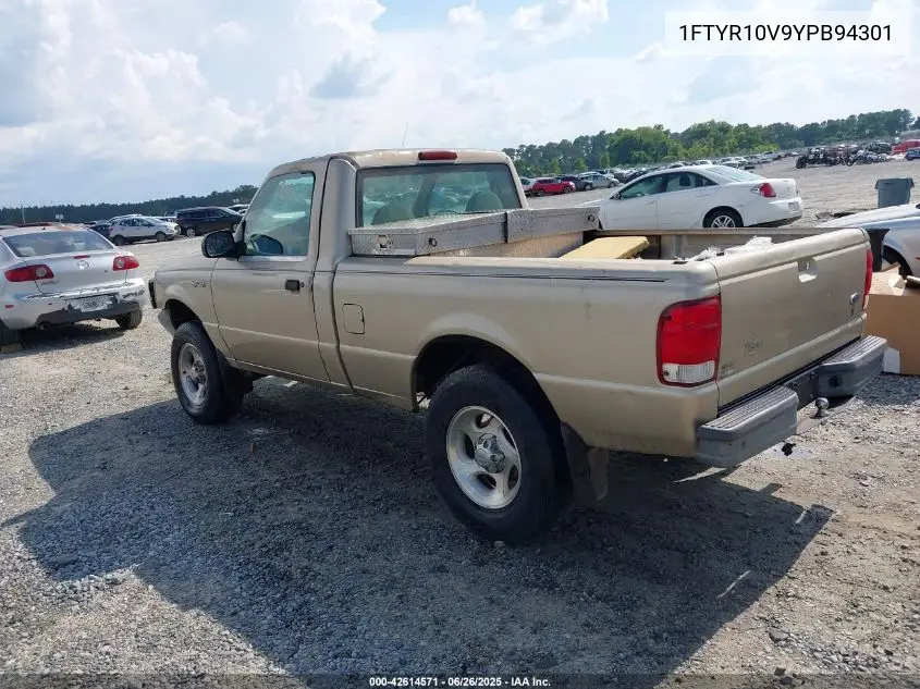 2000 Ford Ranger Xl/Xlt VIN: 1FTYR10V9YPB94301 Lot: 42614571