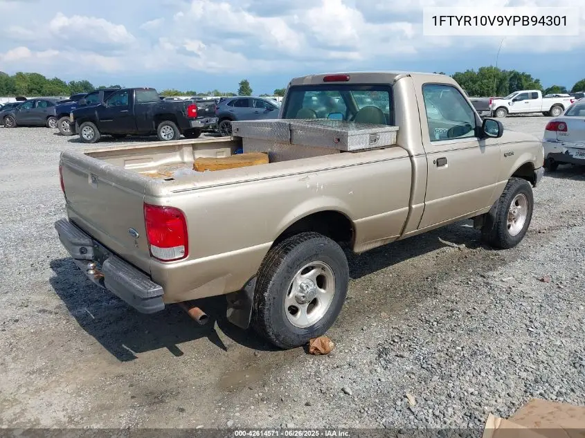 2000 Ford Ranger Xl/Xlt VIN: 1FTYR10V9YPB94301 Lot: 42614571