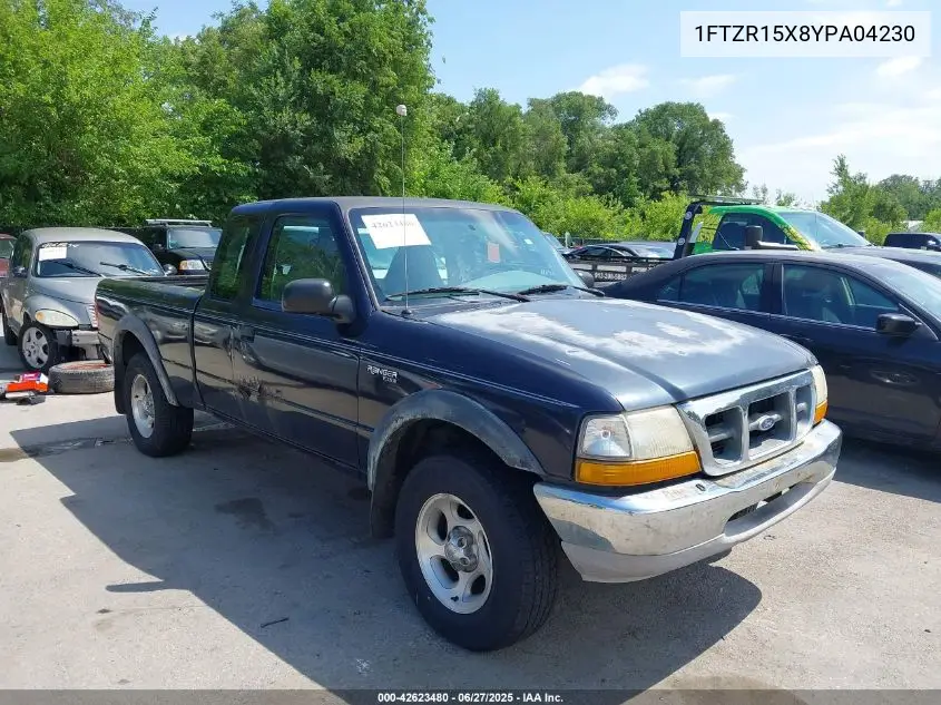2000 Ford Ranger Xlt VIN: 1FTZR15X8YPA04230 Lot: 42623480