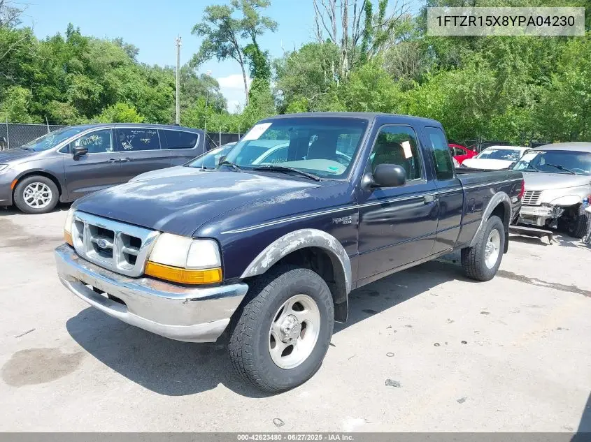 2000 Ford Ranger Xlt VIN: 1FTZR15X8YPA04230 Lot: 42623480