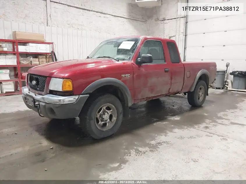2001 Ford Ranger Super Cab VIN: 1FTZR15E71PA38812 Lot: 42233812