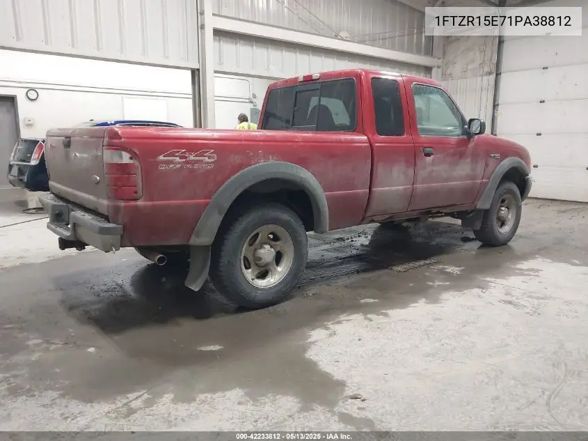 2001 Ford Ranger Super Cab VIN: 1FTZR15E71PA38812 Lot: 42233812