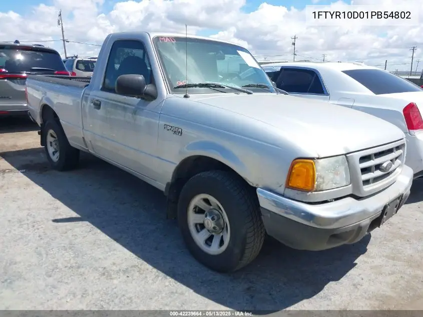 2001 Ford Ranger Xl/Xlt VIN: 1FTYR10D01PB54802 Lot: 42239664