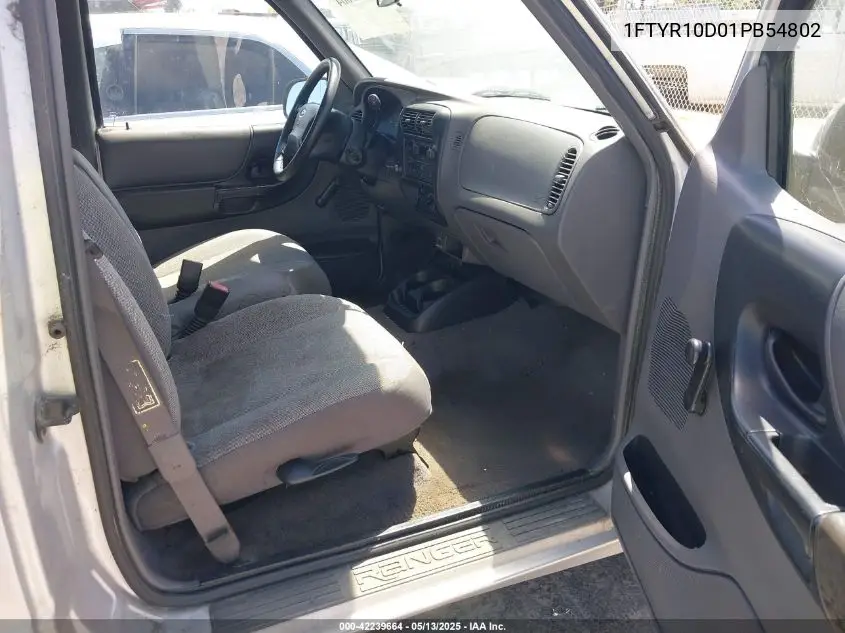 2001 Ford Ranger Xl/Xlt VIN: 1FTYR10D01PB54802 Lot: 42239664