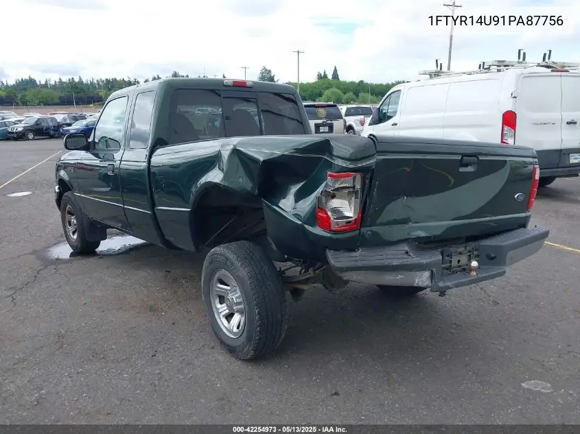 2001 Ford Ranger Edge/Xl/Xlt VIN: 1FTYR14U91PA87756 Lot: 42254973