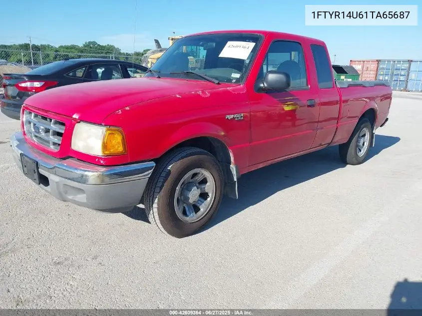 2001 Ford Ranger Super Cab VIN: 1FTYR14U61TA65687 Lot: 42609364