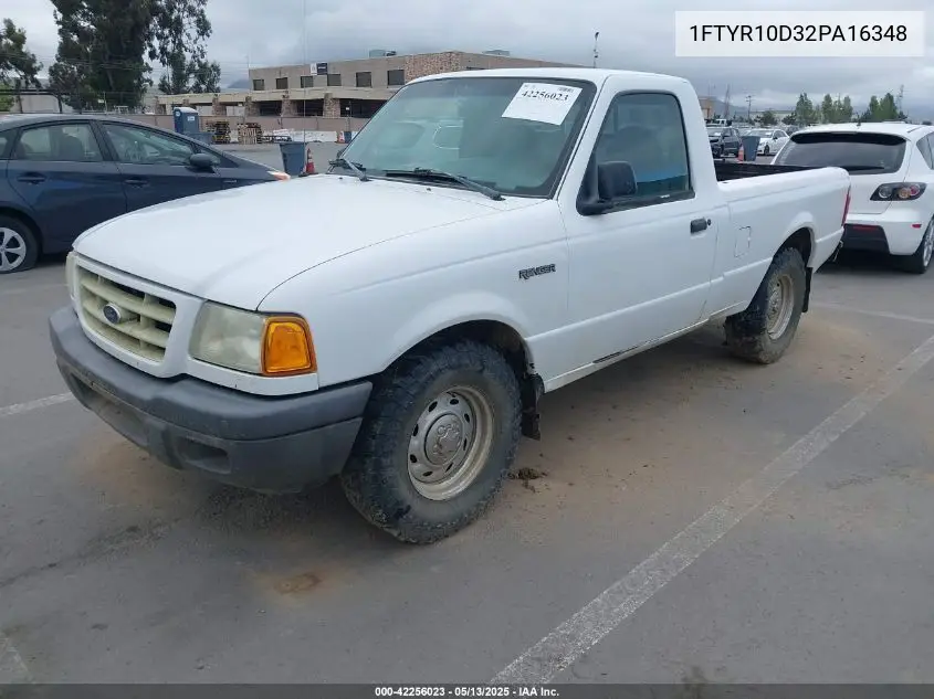 2002 Ford Ranger Xl/Xlt VIN: 1FTYR10D32PA16348 Lot: 42256023